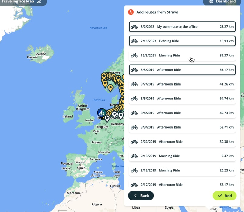 Import routes from Strava with ease